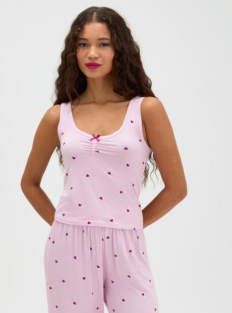 Heart modal long pyjama set